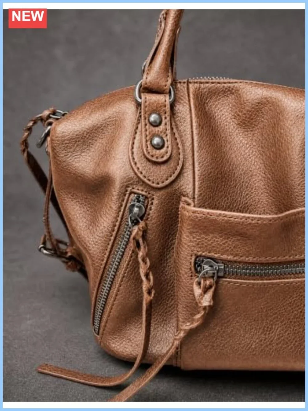 Vegan Leather Hobo Tote Bag Mini Crossbody Shoulder Handbag with Strap